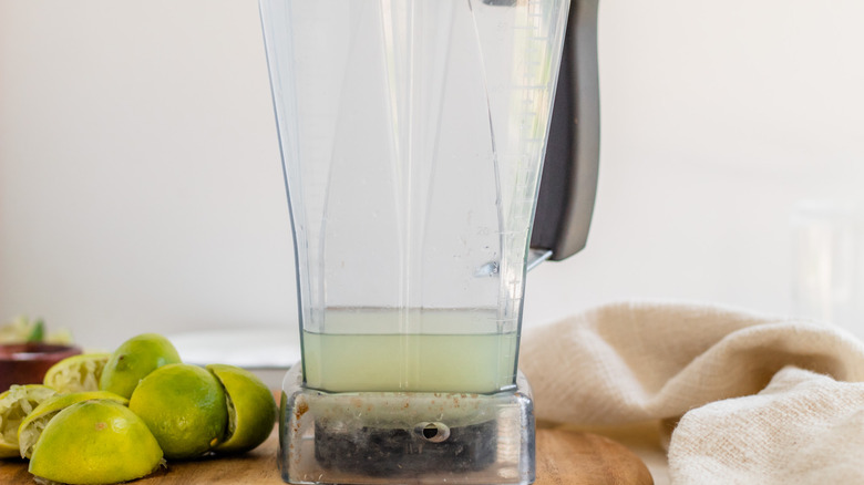 frozen margarita ingredients in blender 