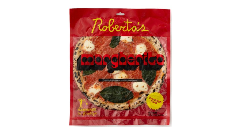 Sealed package of Roberta's margherita pizza