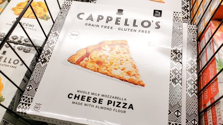 Cappello's box of pizza in freezer