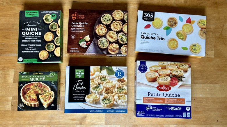 six boxes of quiche