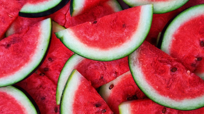 slices of fresh watermelon