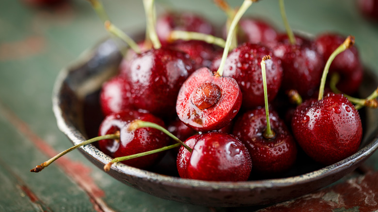 Cherries in a bowl