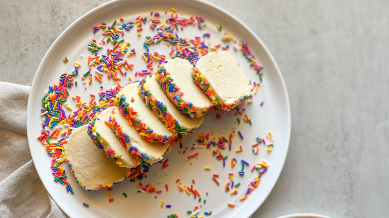 rainbow sprinkles butter cookies