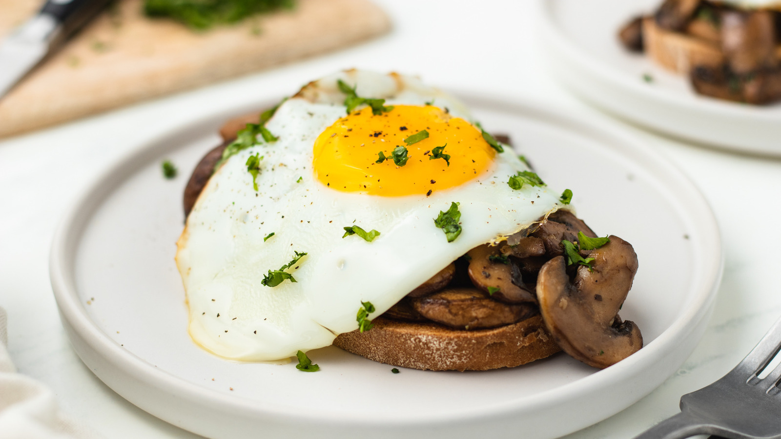 Garlicky Mushroom Toast With Fried Egg Recipe