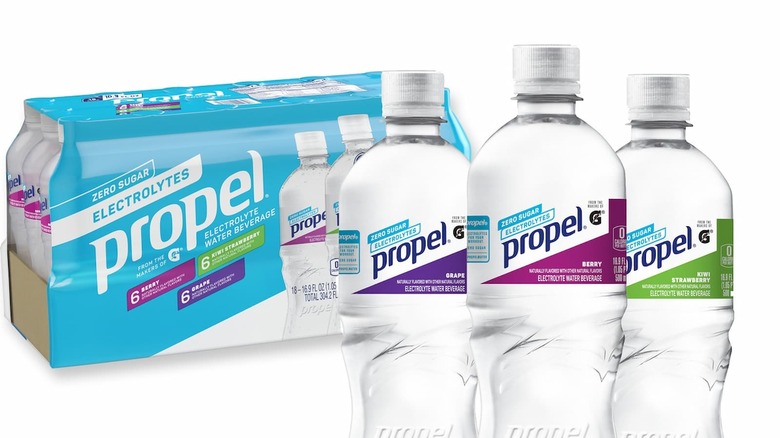 Bottles of Propel's newest water flavors