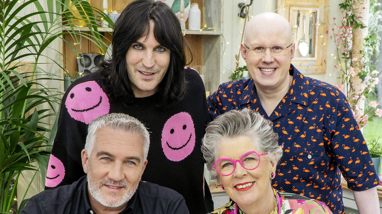 The Great British Bake Off hosts and judges