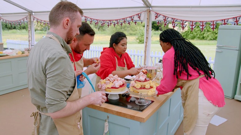 GBBO contestants baking