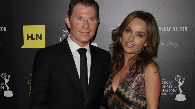 Bobby Flay and Giada De Laurentiis at the Emmy's in 2012