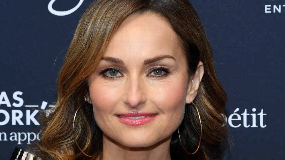 Giada De Laurentiis wearing hoop earrings