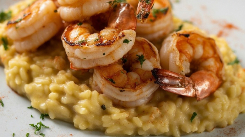 Shrimp risotto