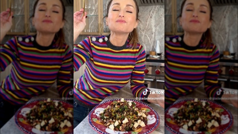 Giada De Laurentiis' Roasted Broccoli and Brussels Sprout Salad