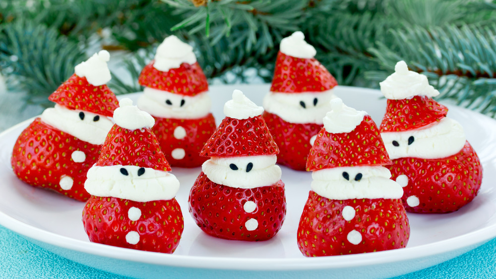 Strawberry Santa Clauses