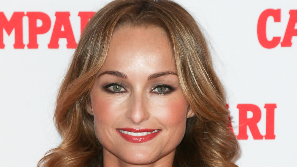 Giada De Laurentiis in red lipstick