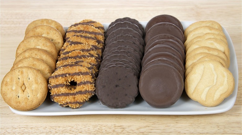 plate of Girl Scout cookies