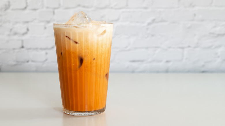 Glass of Thai iced tea