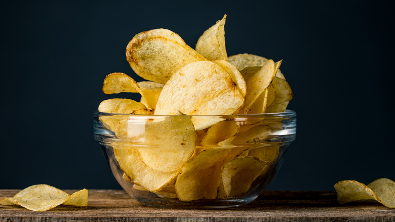 Bowl of potato chips