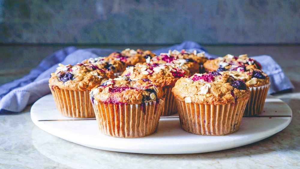 Plate of muffins