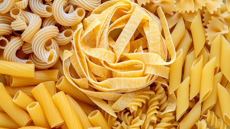 various dried pastas