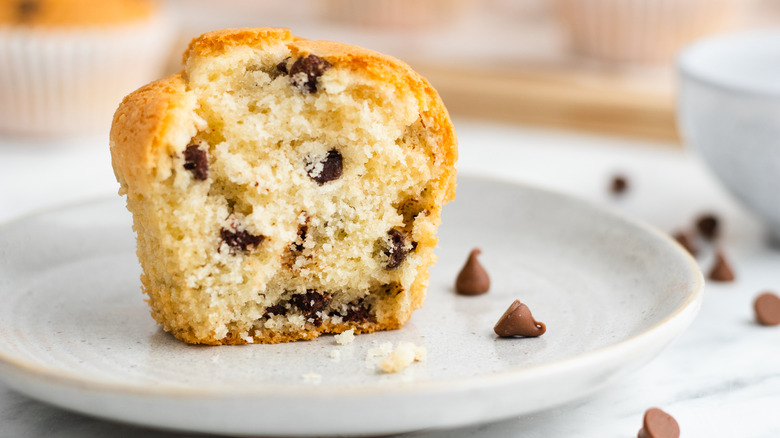 gluten-free muffin on plate 