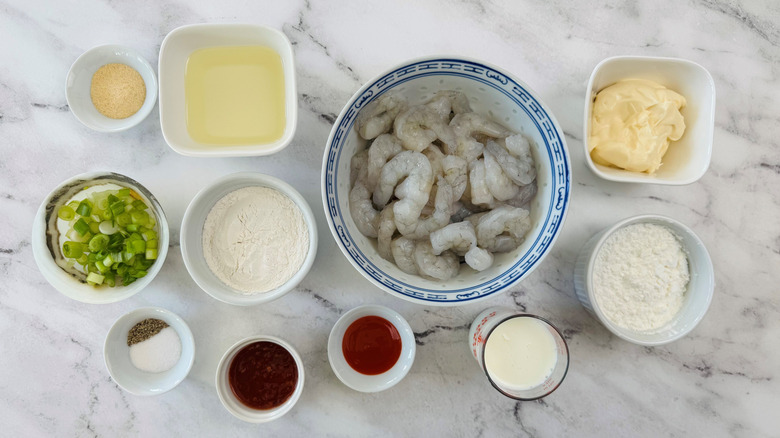 Ingredients for copycat Red Lobster Crispy Dragon Shrimp