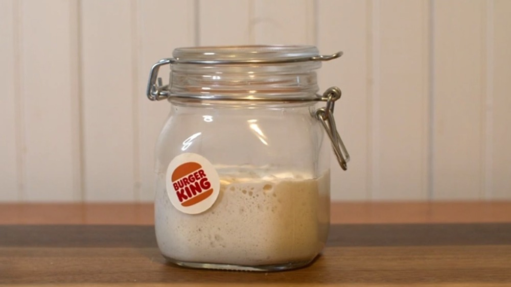 Burger King's sourdough starter in jar