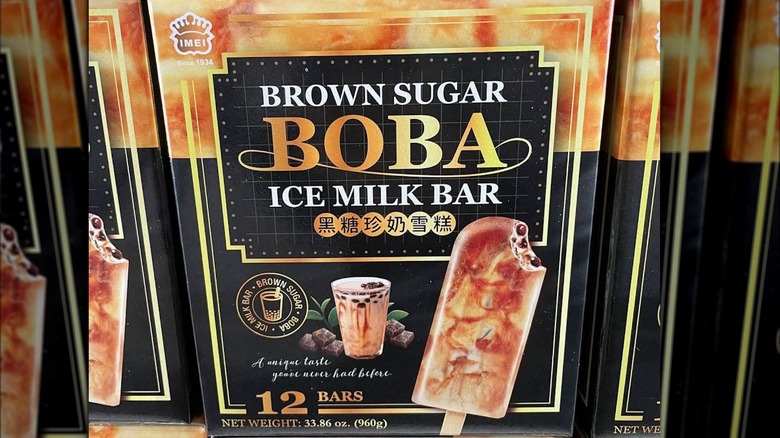 Costco's brown sugar boba ice milk bar box