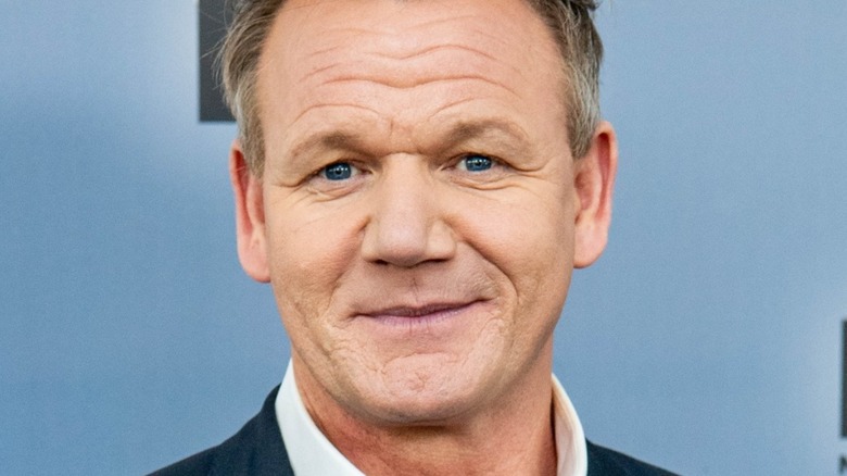 A close-up of Gordon Ramsay in a suit