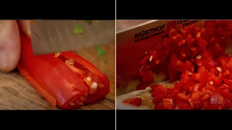 Diced red chili pepper
