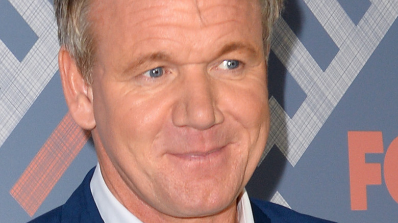 Gordon Ramsay against gray background