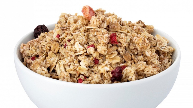 A bowl of granola