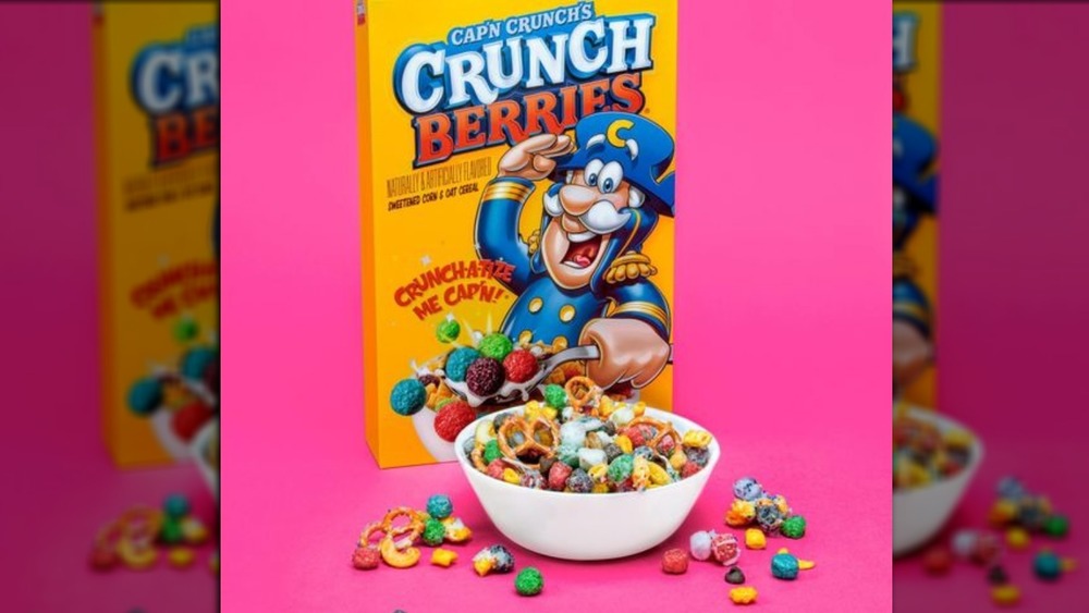 Cap'n Crunch Crunch Berries box and bowl