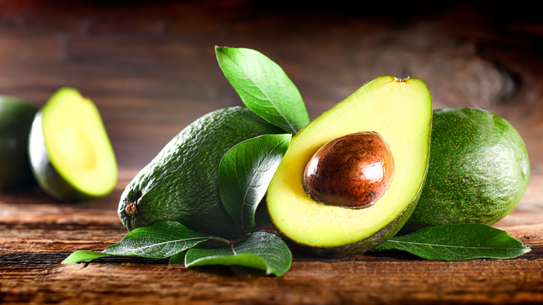 Fresh avocados on a table