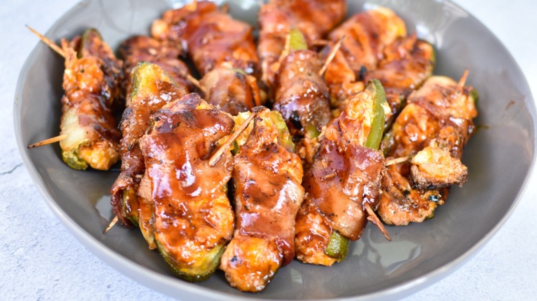 plate of jalapeño poppers