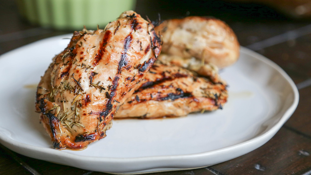 grilled chicken recipe on display