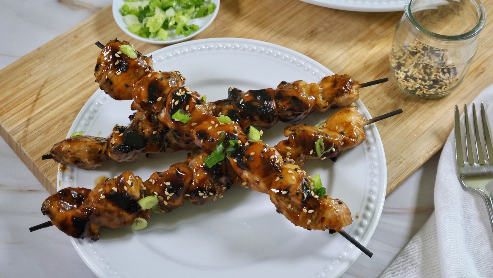 Grilled Sesame Chicken Skewers Recipe