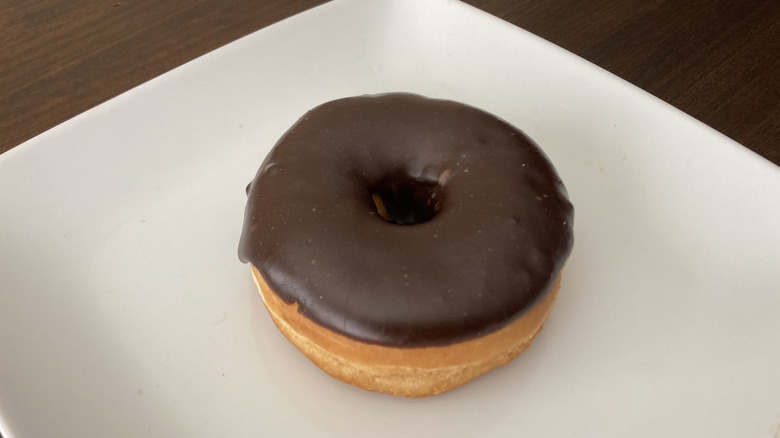 Freshness Guaranteed iced chocolate donut