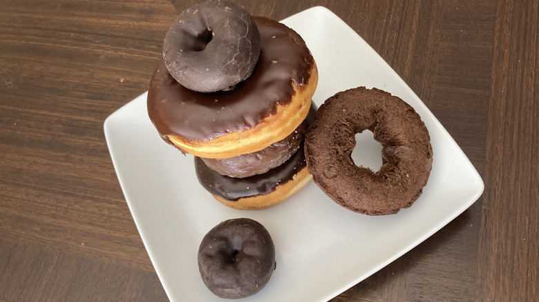 Chocolate donut tower