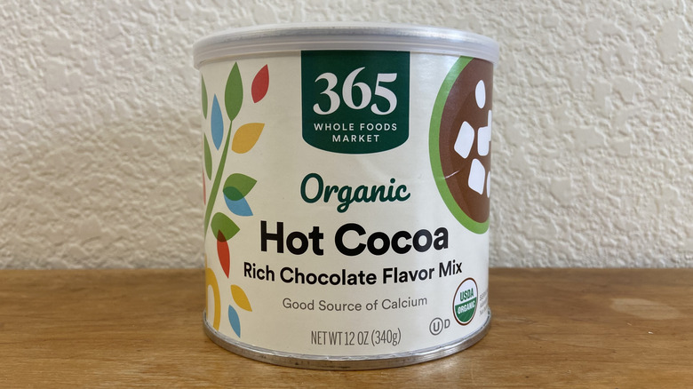 tin of 365 organic hot cocoa