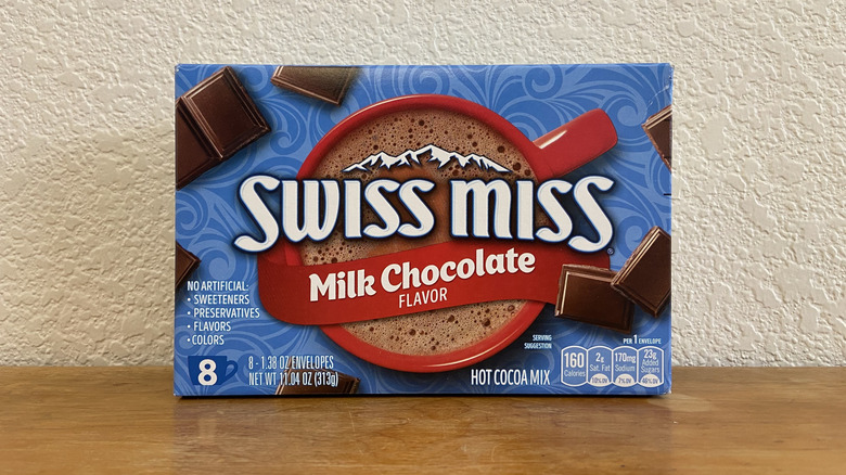 box of Swiss Miss hot cocoa mix