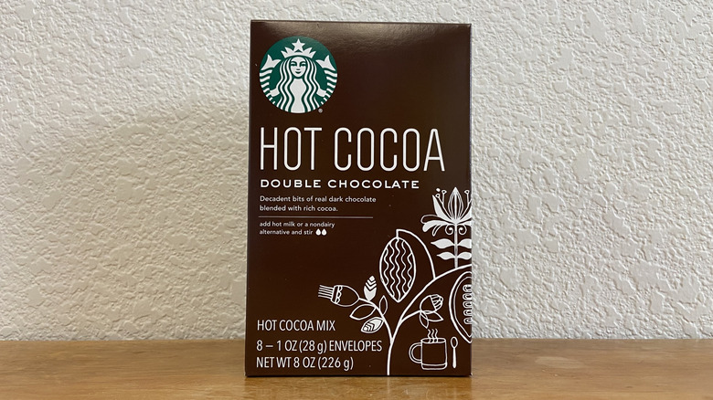 box of Starbucks hot cocoa mix