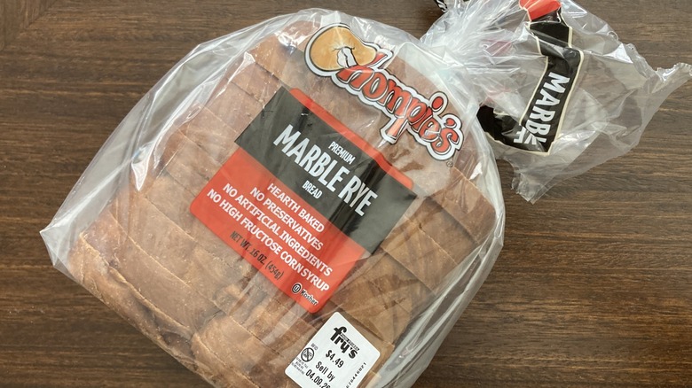 Chompies Marble Rye bread