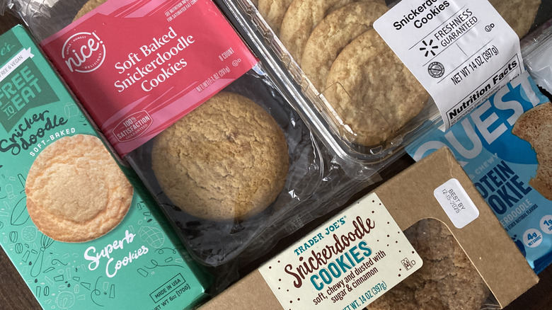 Several store bought snickerdoodle packages