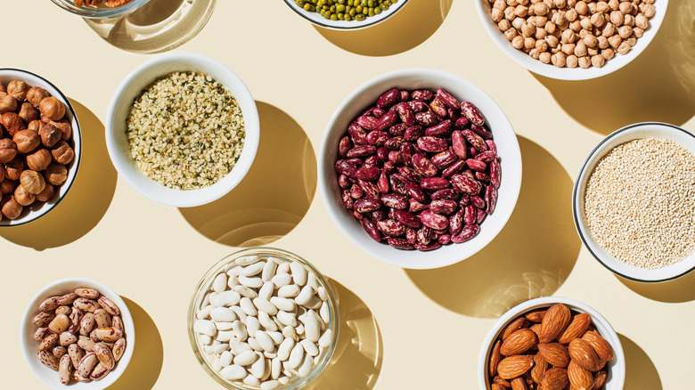 dried beans in bowls