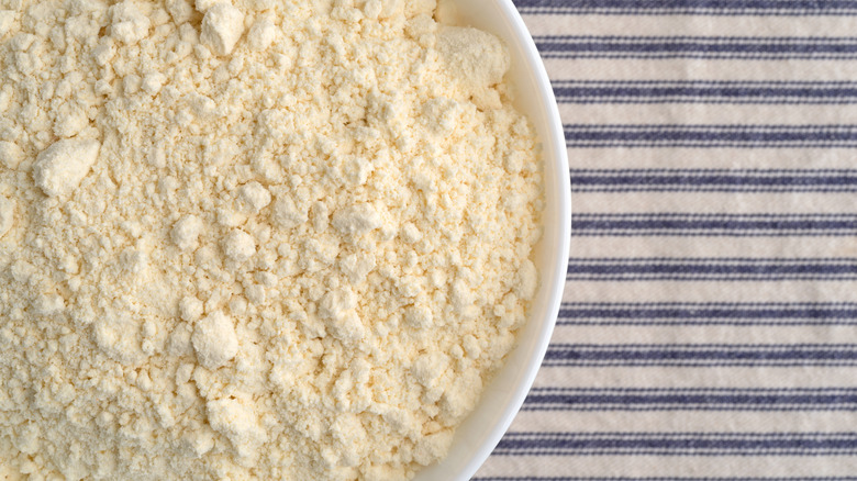 powdered cake mix in a bowl