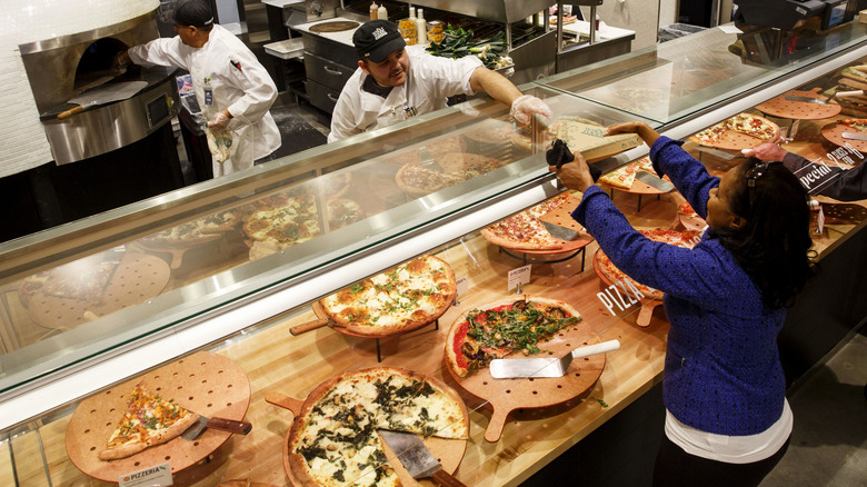 Whole Foods pizza counter