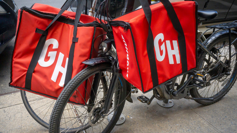 grubhub bags on bike