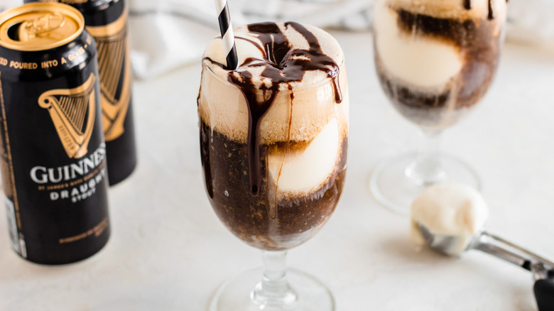 guinness float in glass