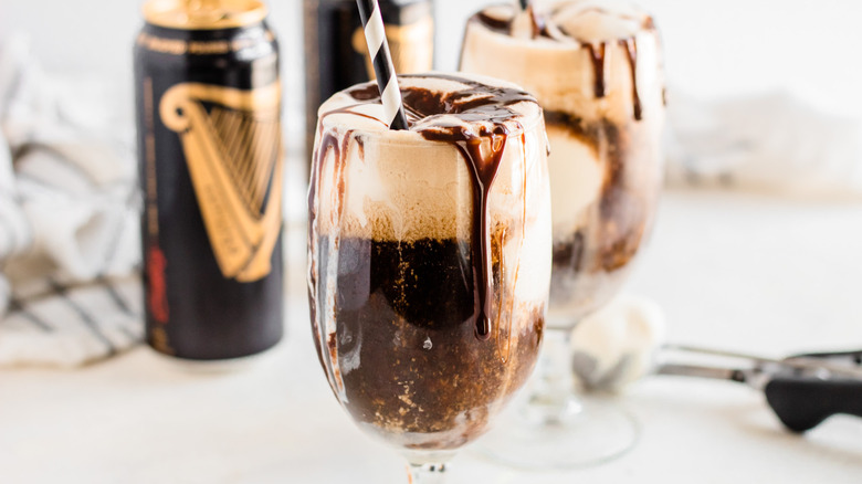guiness float in glass 