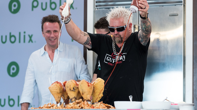 guy fieri cooking at public event