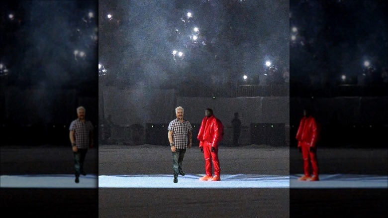 Guy Fieri digitally inserted into photo of Kanye West